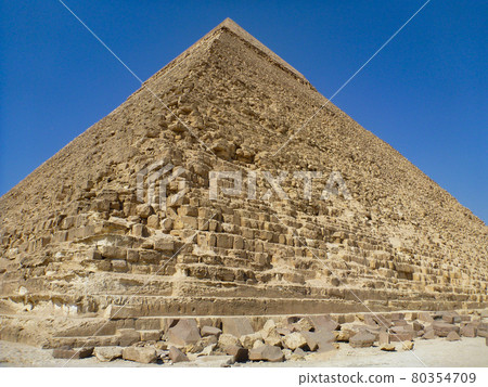 Close-up of the Giza Pyramid in Cairo, Egypt Close-up of the Giza Pyramid in Cairo, Egypt 80354709