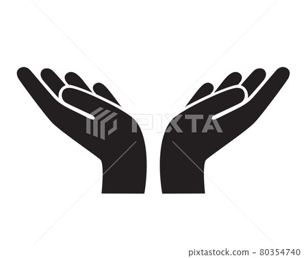 hands gesture icon. support, peace and care vector illustration 80354740