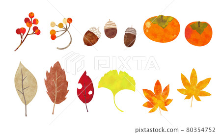 Handwritten parts that can be used for autumn design 80354752