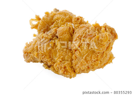 Heap of fried chicken isolated on white background 80355293