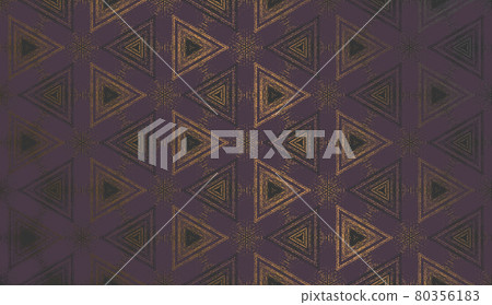 Geometric abstract textured kaleidoscope triangle pattern in dark purple, black and gold Geometric abstract textured kaleidoscope triangle pattern in dark purple, black and gold 80356183