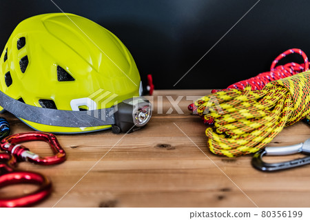Outdoor mountaineering helmet close-up material 80356199