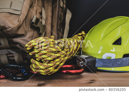 Outdoor mountaineering helmet close-up material 80356205