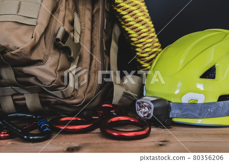 Outdoor mountaineering helmet close-up material 80356206