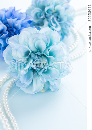 藍色人造花 80358651