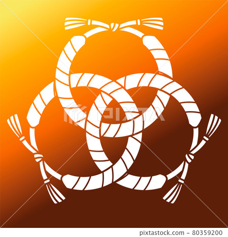 Family crest-style icon Misanga Japanese coat of arms 80359200