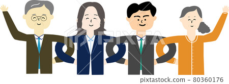 Image illustration of middle-aged men and women 2 80360176