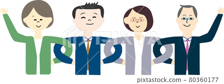 Image illustration of middle-aged men and women 80360177