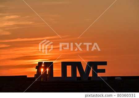 LOVE and evening view of Matto Seaside Park LOVE and evening view of Matto Seaside Park 80360331