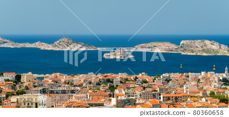 View of Marseille town. Marseille, France 80360658