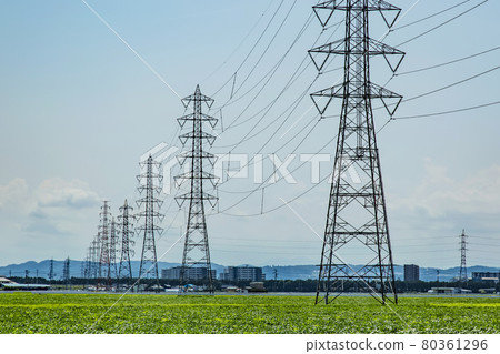Tower High-voltage tower Power line 80361296