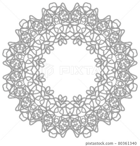 Celtic Pattern Isolated on White Background. Scandinavian Design. Decorative Vikings Logo Celtic Pattern Isolated on White Background. Scandinavian Design. Decorative Vikings Logo 80361340