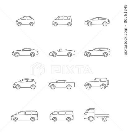 Car type icon set 80361849