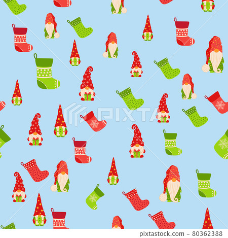 Christmas seamless pattern with gnomes. Scandinavian Christmas 80362388