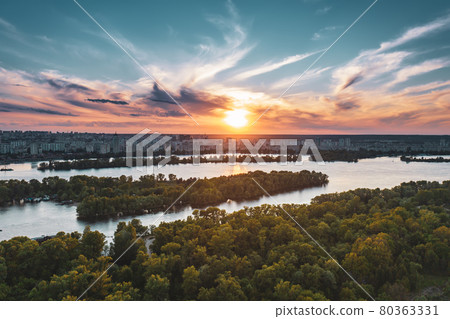 Rural summer sunset Rural summer sunset 80363331