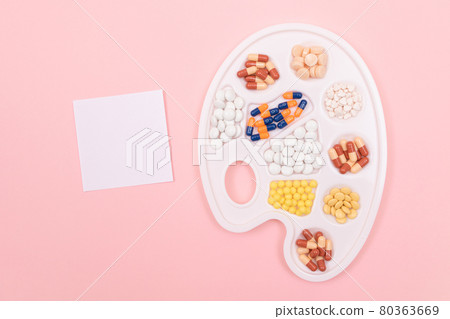 Pharmaceutical Industry and Medicinal Products - Different Colored Pills 80363669