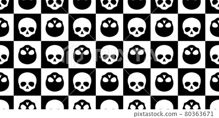 skull Halloween seamless pattern vector diamond checked crossbone ghost pirate icon cartoon repeat wallpaper tile background doodle scarf isolated illustration design 80363671