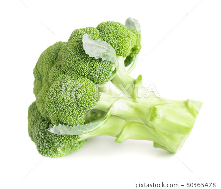 Broccoli isolated on white background. Raw green broccoli vegetable. Close up. Broccoli isolated on white background. Raw green broccoli vegetable. Close up. 80365478
