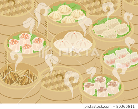 Vector illustration material of dim sum and dim sum 80366611