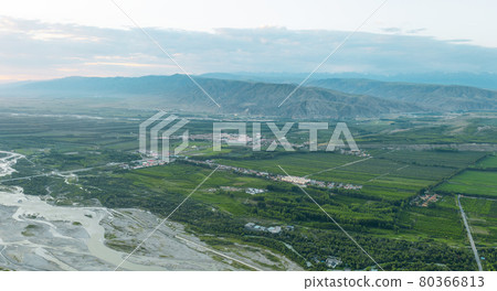 Morning in the city of Turks in Xinjiang, China. 80366813