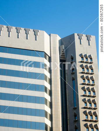 Abu Dhabi cityscape in the United Arab Emirates, a modern skyscraper lined up Abu Dhabi cityscape in the United Arab Emirates, a modern skyscraper lined up 80367265
