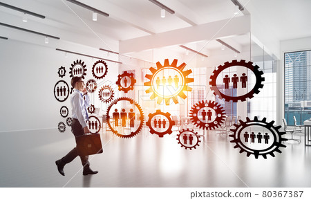 Networking and social communication concept as effective point for modern business Networking and social communication concept as effective point for modern business 80367387