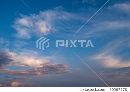 Blue sky / sky / sunset / background / background material 80367578