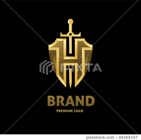 creative initial letter H with swords vector creative initial letter H with swords vector 80368107