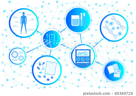 藥物開發醫學人體實驗圖像AI矢量素材 80369729