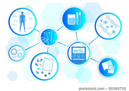 藥物開發醫學人體實驗圖像AI矢量素材 80369730