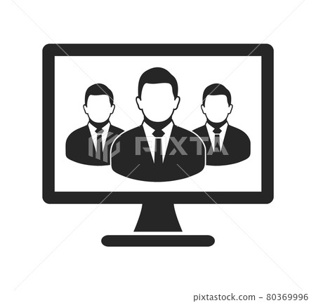 Online Business group icon. Flat style vector EPS. Online Business group icon. Flat style vector EPS. 80369996