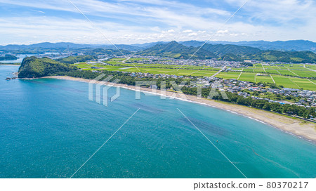 [Drone aerial view] Kitanowaki Beach [Tokushima] 80370217