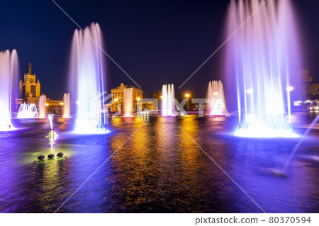 Fountain Stone Flower at VDNKh in Moscow. VDNKh (called also All-Russian Exhibition Center) is a permanent general-purpose trade show in Moscow, Russia Fountain Stone Flower at VDNKh in Moscow. VDNKh (called also All-Russian Exhibition Center) is a permanent general-purpose trade show in Moscow, Russia 80370594
