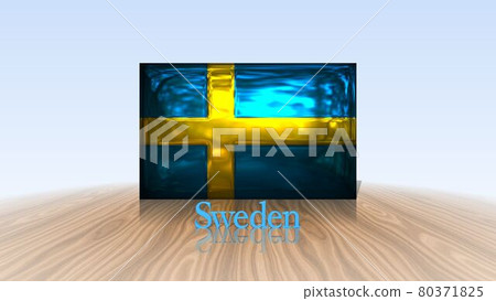 Swedish flag and country text on the floor 4-1-2 Swedish flag and country text on the floor 4-1-2 80371825
