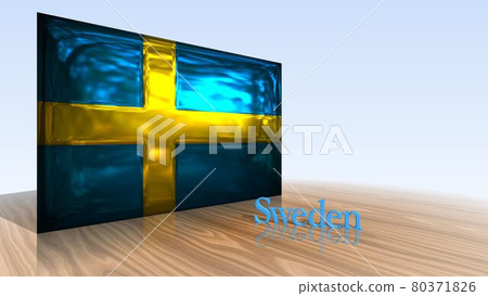 Swedish flag and country text on the floor 4-1-1 Swedish flag and country text on the floor 4-1-1 80371826