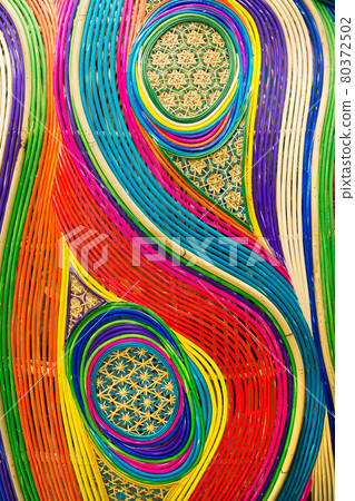 Colorful abstract intertwined seamless background 80372502