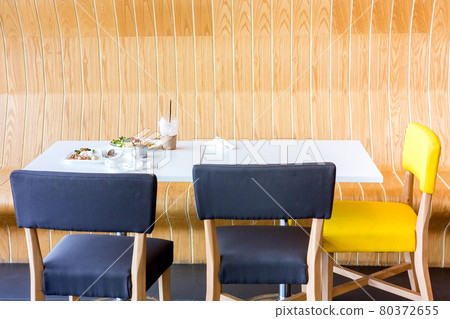 The food left on the table in the shop. The food left on the table in the shop. 80372655