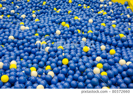 Color plastic ball in children's amusement park. Color plastic ball in children's amusement park. 80372660