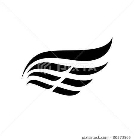 Wings logo design falcon bird vector image 80373565