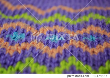 Multicolored knitted pattern Multicolored knitted pattern 80374384