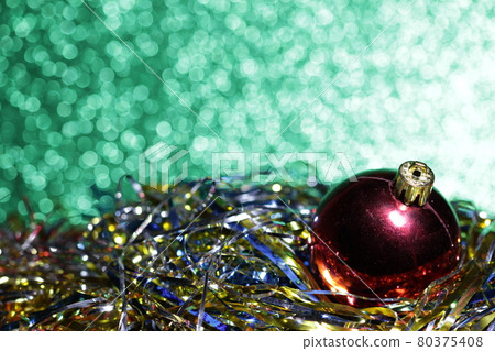 Christmas background green with bokeh and christmas ball Christmas background green with bokeh and christmas ball 80375408