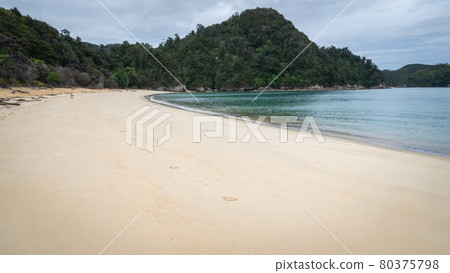 Remote tropical beach, shot in Abel Tasman National Park, New Zealand Remote tropical beach, shot in Abel Tasman National Park, New Zealand 80375798