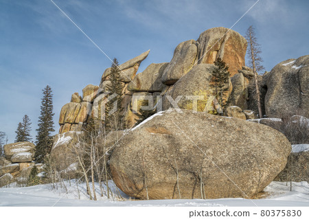 granite rock formation in Vedauwoo Recreation Area granite rock formation in Vedauwoo Recreation Area 80375830