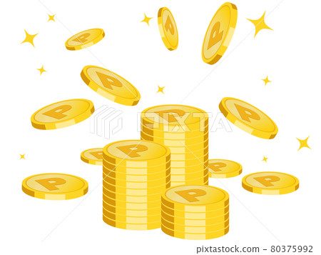 Point coin financial image material 80375992
