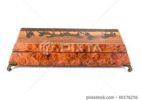 wooden jewelry box with velvet lining 80376256