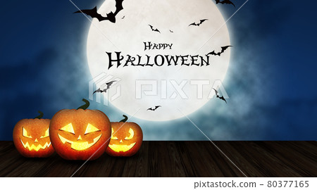 Haunted pumpkin Halloween image material Haunted pumpkin Halloween image material 80377165