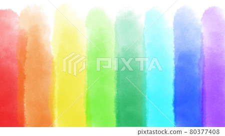 水彩風格彩虹色 80377408