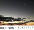 Gradation of moon and dusk at night 80377747