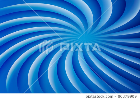 Blue and white rotating hypnosis spiral. Optical illusion. Hypnotic psychedelic vector illustration. Twirl abstract background. Easy to edit design template. 80379909