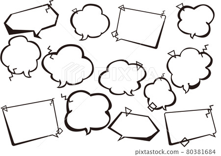 漫畫風格的講話泡泡素材數據 漫畫風格的講話泡泡素材數據 80381684